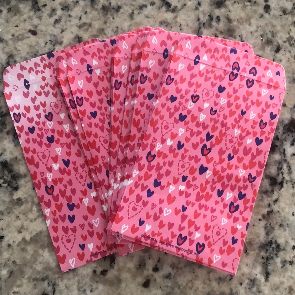 NEW LISTING!!! Mini Heart Patterned Envelopes Super Cute Mailing Crafting Gifts